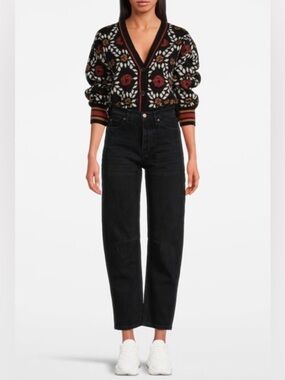 Scotch & Soda Black Gray Highest Rise Barrel Jean- 30